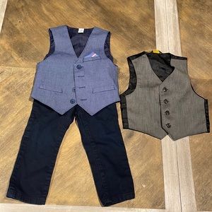 2t boys formal dress lot. Vests and dress pants.